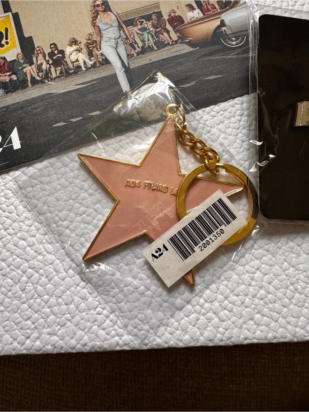 A24 MaXXXine Hollywood Star Keychain + AAA24 Pin + Postcard